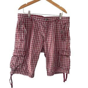 RODD & Gunn Red and Grey Check Cargo Utility Shorts